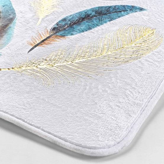 Tapis Contour WC "Plumiss" 45x45cm Multicolore - Image 3