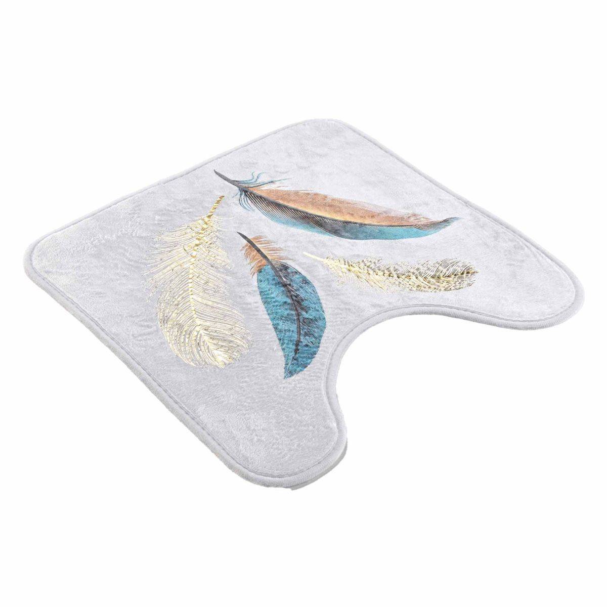 Tapis Contour WC "Plumiss" 45x45cm Multicolore - Image 2
