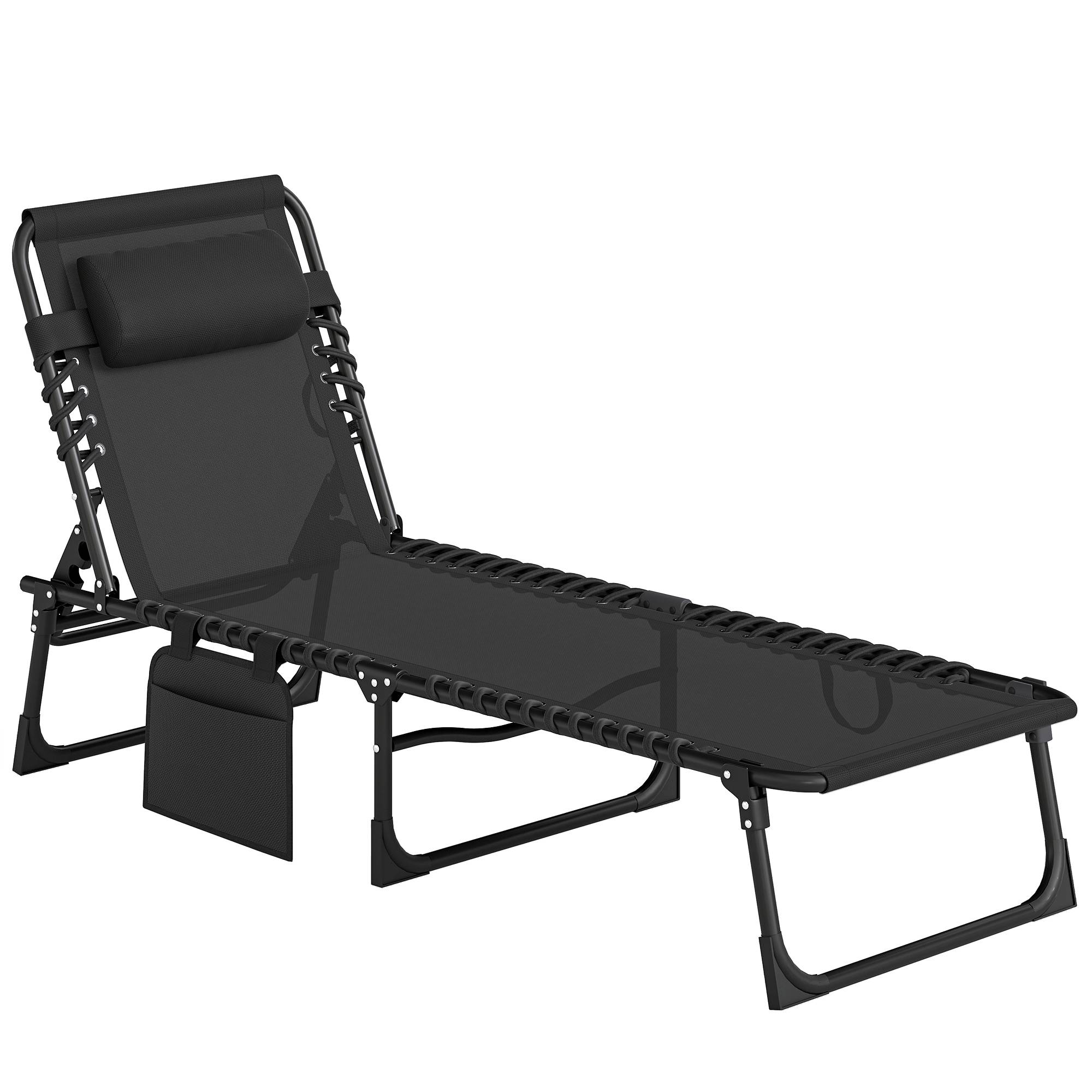 Outsunny - Transat pliable portable dossier réglable - Image 1