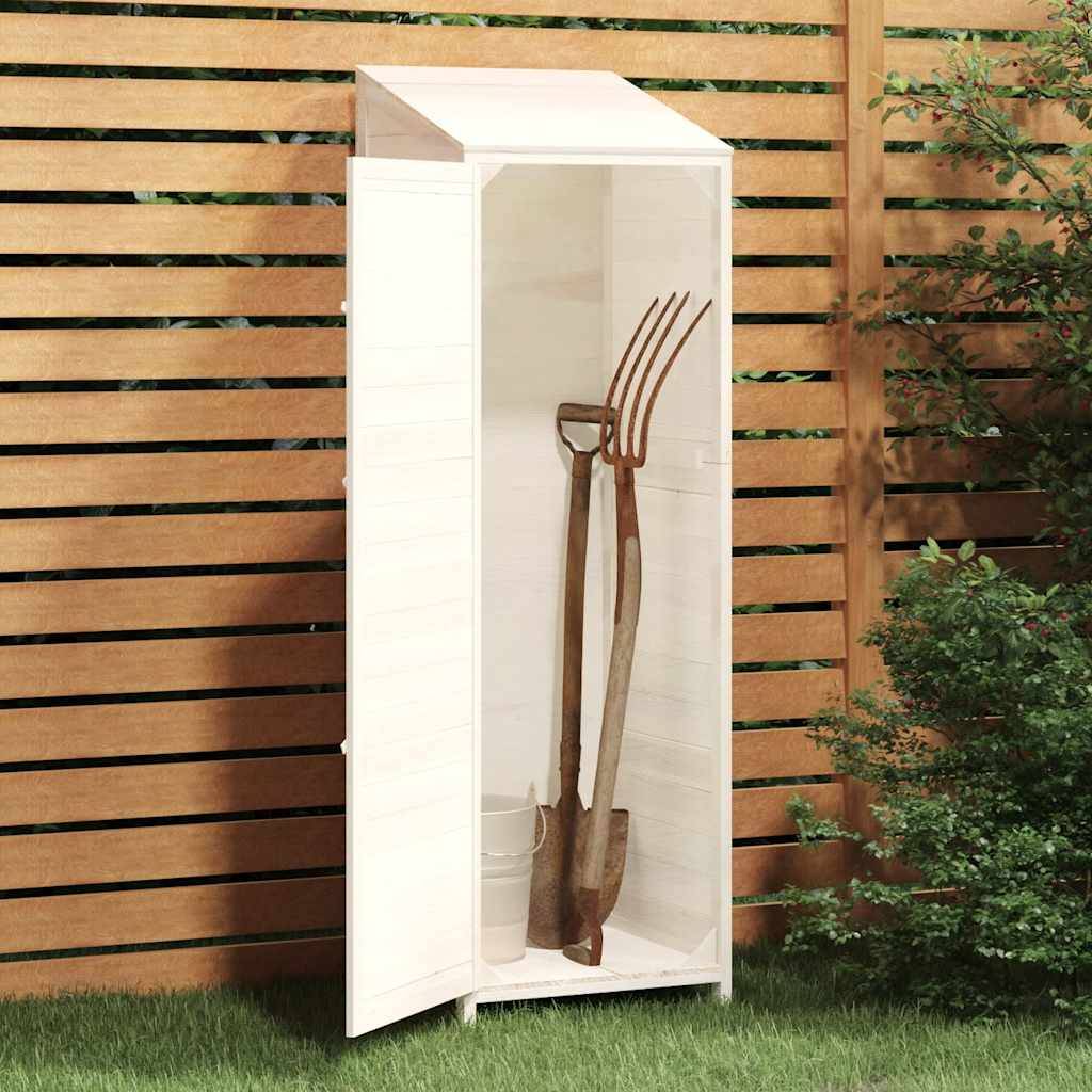 PANGIVO - Remise de jardin - Bois de sapin massif - Blanc 55x52x174,5 cm - Surface au sol 0,29m² - PANGIVO - Image 3