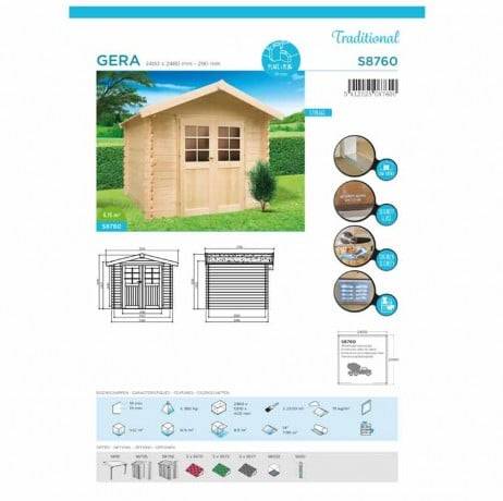 Abri de jardin GERA en bois 5,12m², Toiture Shingle gris, Plancher Oui - Image 5