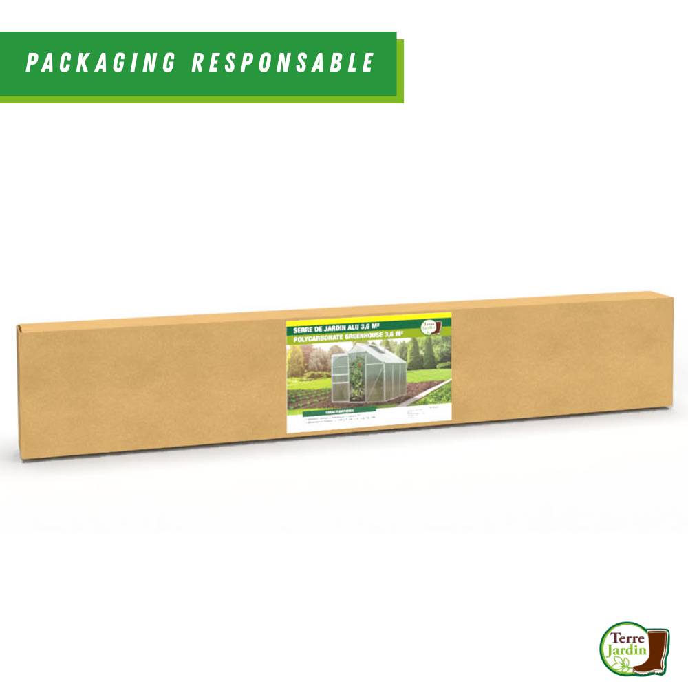 Serre de Jardin en Aluminium - 3,6 M² - Parois en polycarbonate - TERRE JARDIN - Image 6