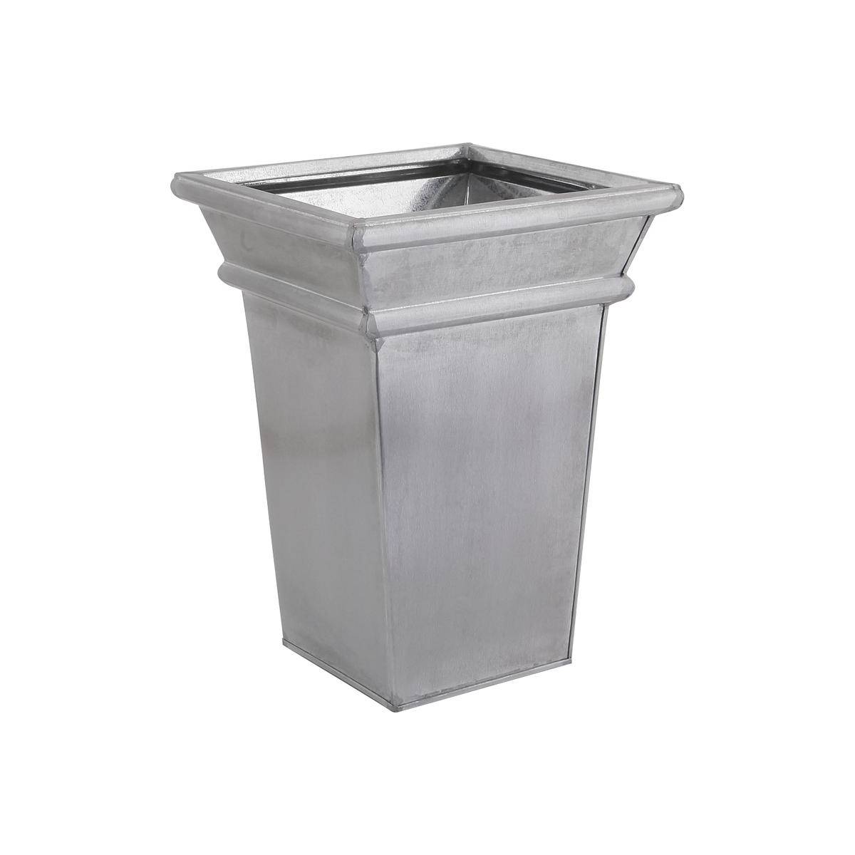 Aubry Gaspard - Vase en zinc brossé 28 x 28 x 38 cm - Image 1