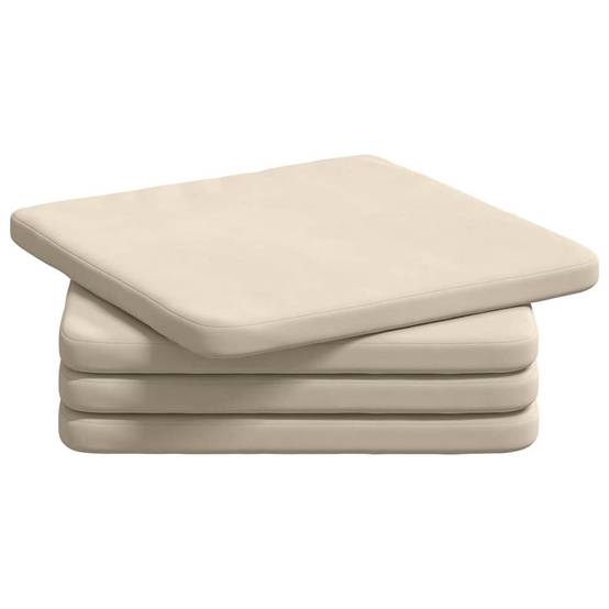 Coussins de siège 4 pcs Beige 40 x 40 x 3 cm Maison Chic - Image 1