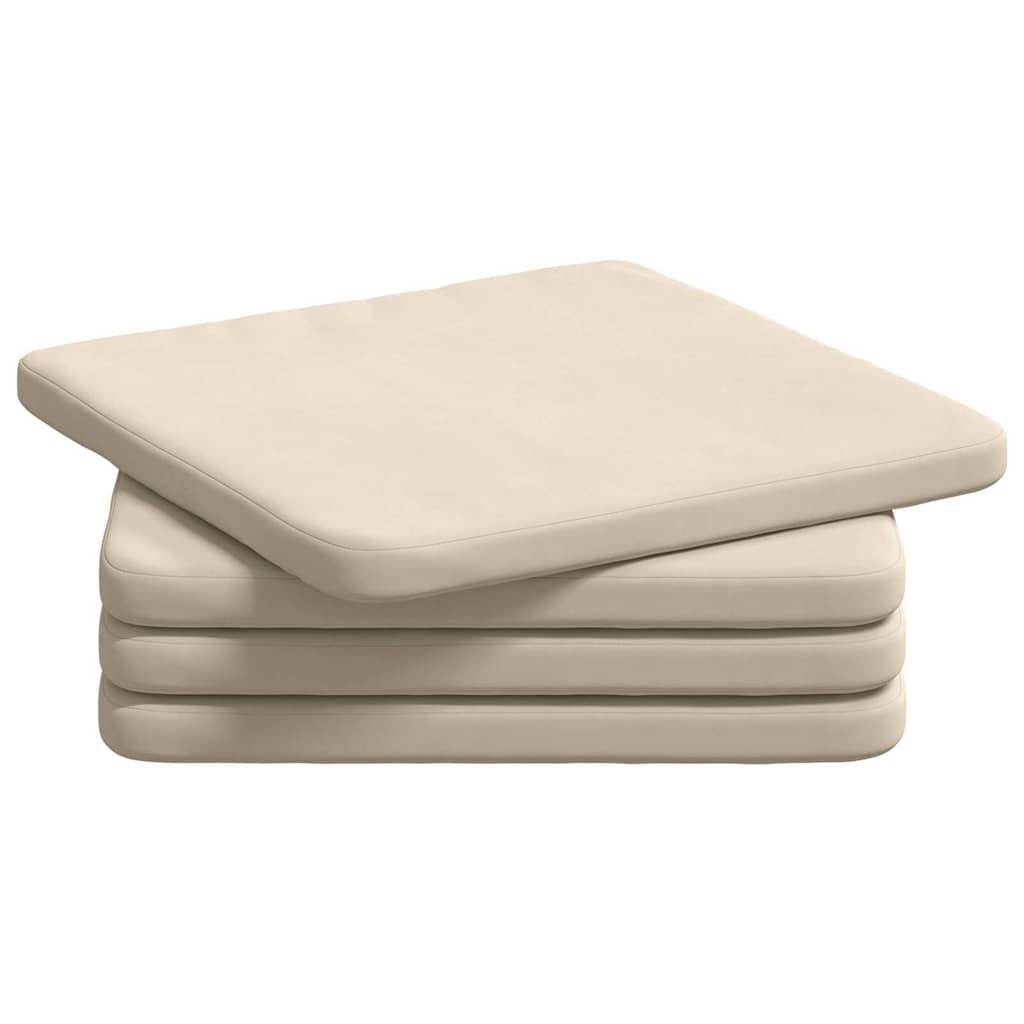 Coussins de siège 4 pcs Beige 40 x 40 x 3 cm Maison Chic - Image 1