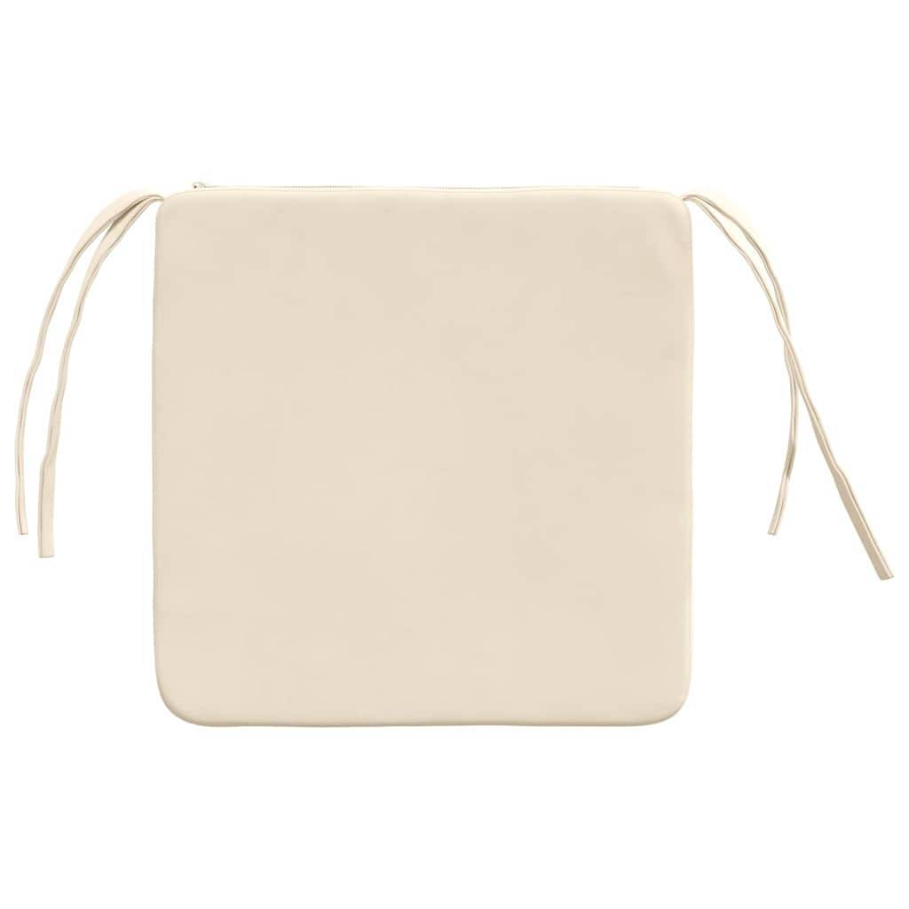 Coussins de siège 4 pcs Beige 40 x 40 x 3 cm Maison Chic - Image 7