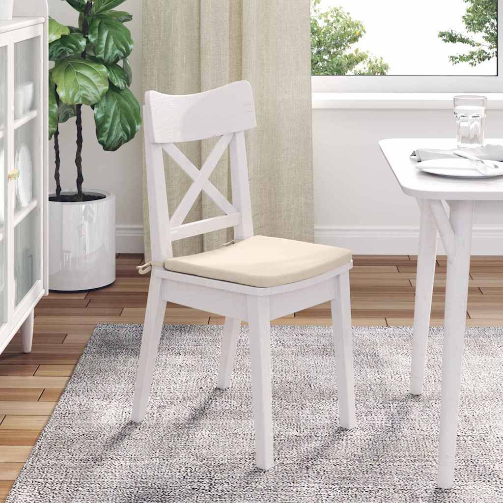Coussins de siège 4 pcs Beige 40 x 40 x 3 cm Maison Chic - Image 4