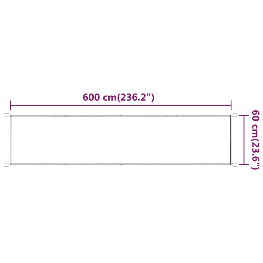 Helloshop26 - Auvent vertical 60x600 cm tissu oxford anthracite - Image 5