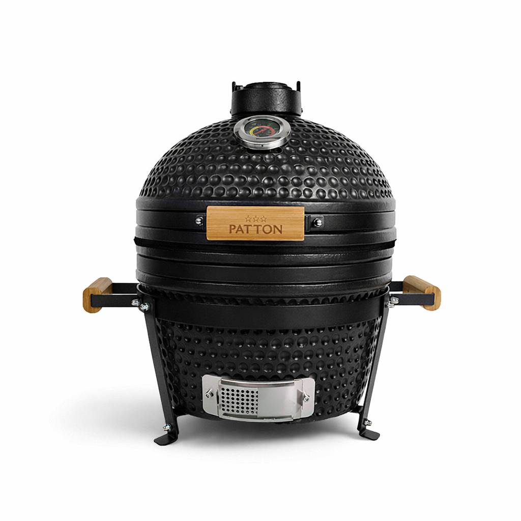 Barbecue kamado à poser Patton Classic 16" - Grille Ø 34 cm - Noir mat - Image 1