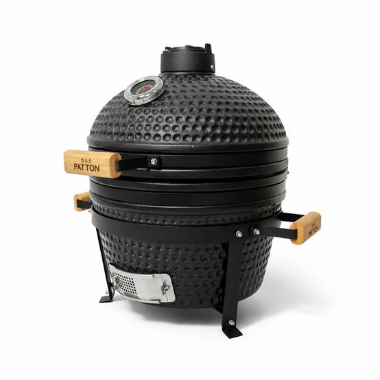 Barbecue kamado à poser Patton Classic 16" - Grille Ø 34 cm - Noir mat - Image 4