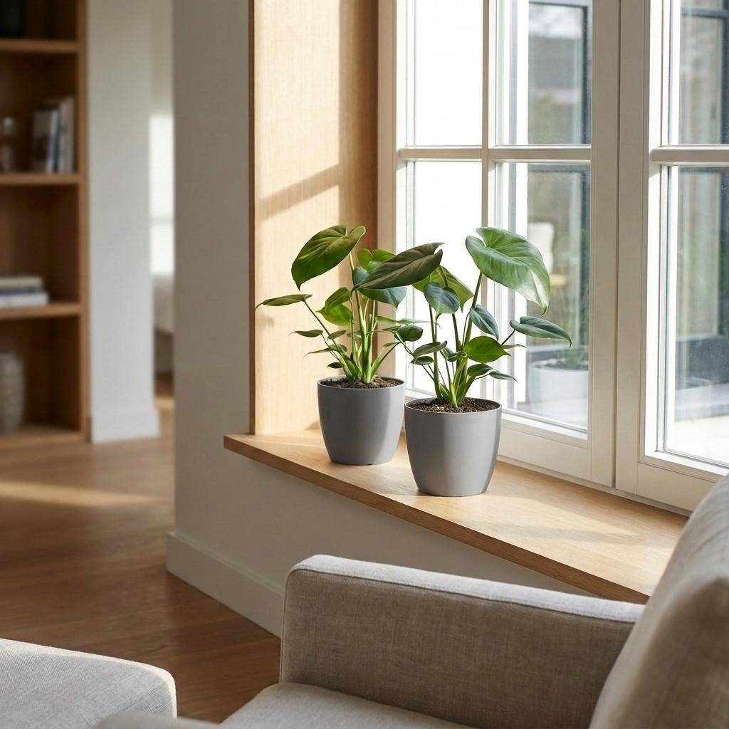Monstera Deliciosa - Pot de 12cm - 4 plantes - Gris - Plantes d'intérieur - Image 3