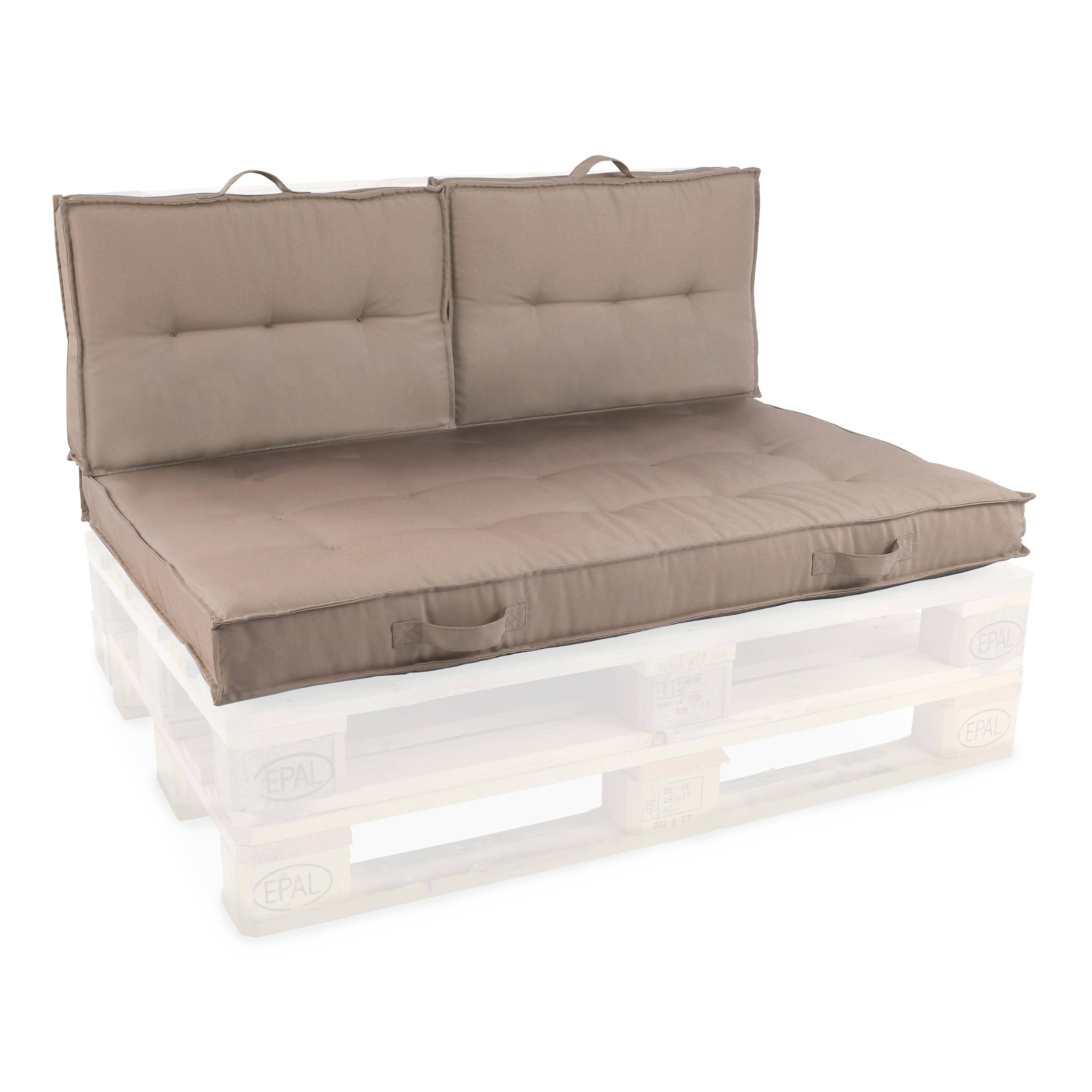 Oviala - Coussins pour palette matelassés taupe
 Cuzco - Oviala - Image 1