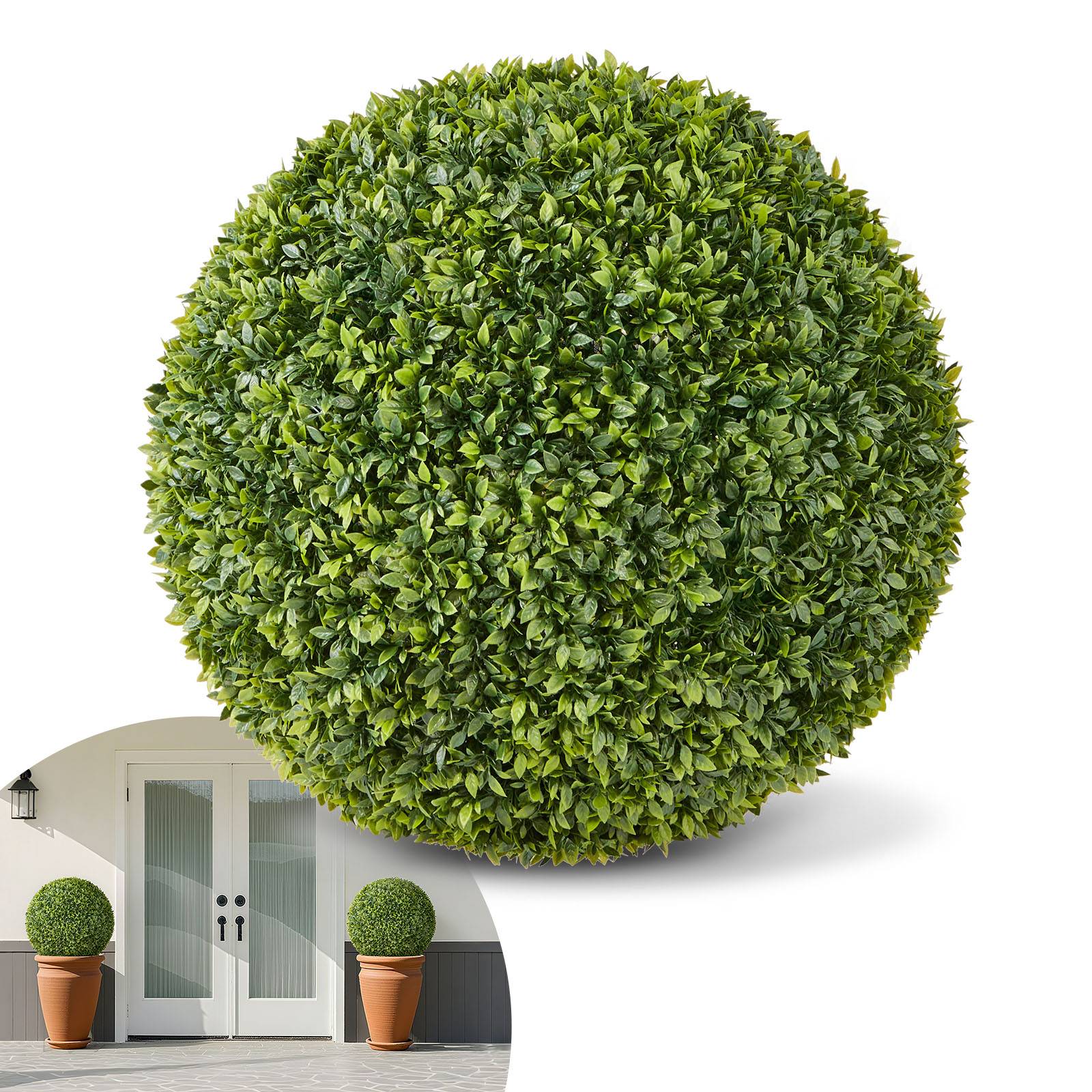 VEVOR Boule Buis Topiaire Artificiel Extérieur Fausse Plante Demi-sphère 584 mm