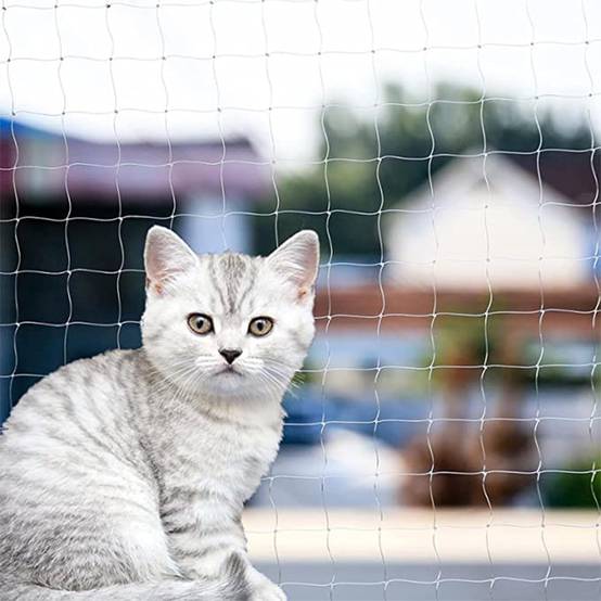 Filet anti-chats, filet anti-oiseaux, grillage en nylon - pour balcons et fenêtres - avec fixation - blanc - 8 x 3 m-Lytech - Image 8