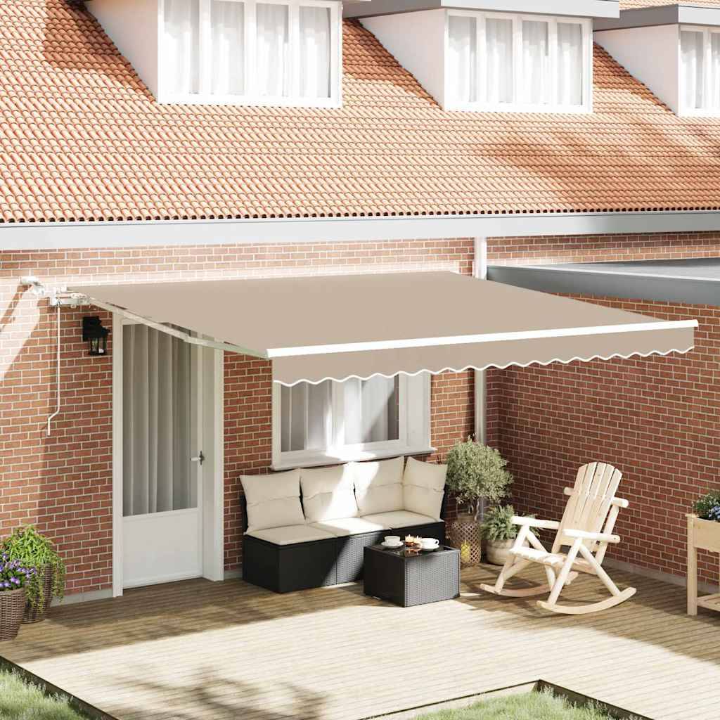 Prolenta Premium - Store banne aluminium thermolaqué beige 380 x 20 cm - Prolenta premium p3480.3 - Image 1