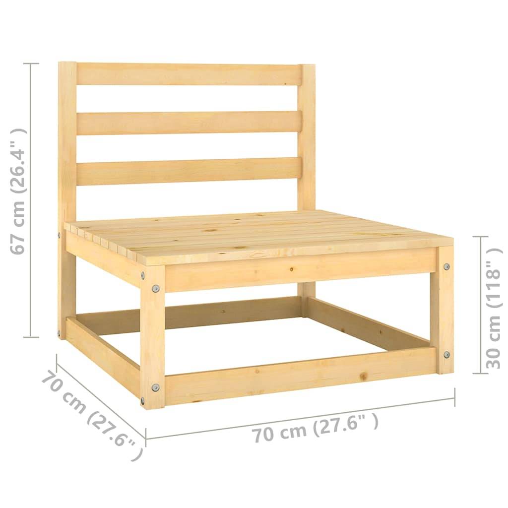 Vidaxl - Salon de jardin 3 pcs-Mobilier de jardin-Meuble de jardin avec coussins Bois de pin massif 388748 - Image 10