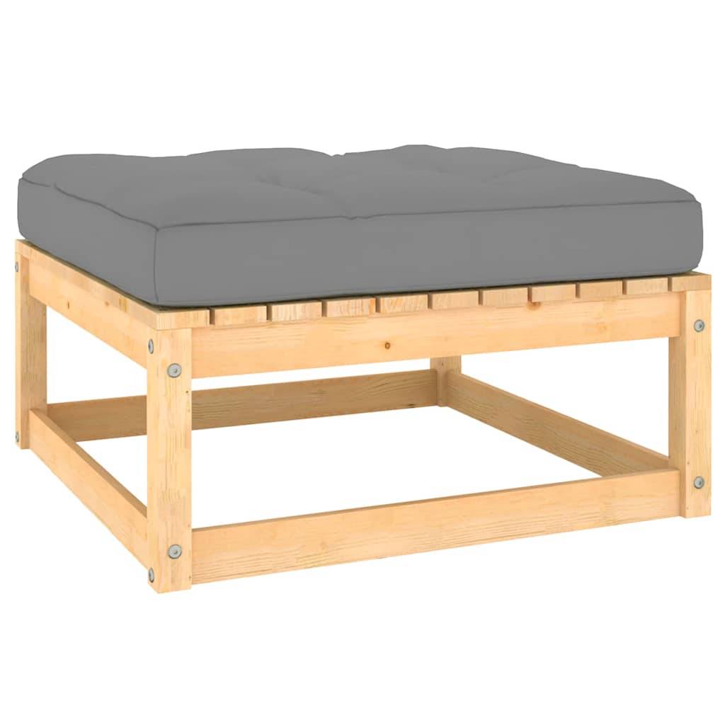 Vidaxl - Salon de jardin 3 pcs-Mobilier de jardin-Meuble de jardin avec coussins Bois de pin massif 388748 - Image 6