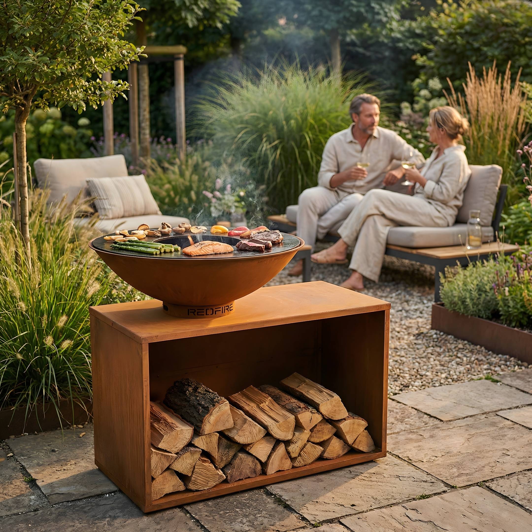 Redfire - Braséro Onyx Rusty 80Table+Housse+Grille - Image 2