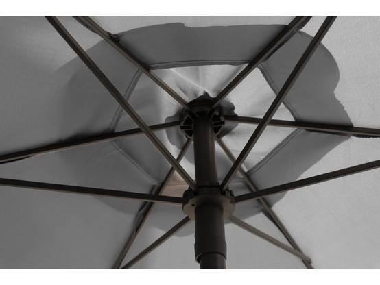 Habitat Et Jardin - Table Et Chaises De Jardin Avec Parasol En Métal "convivia" - 6 Places - Gris Clair -habitat Et Jardin - Image 4