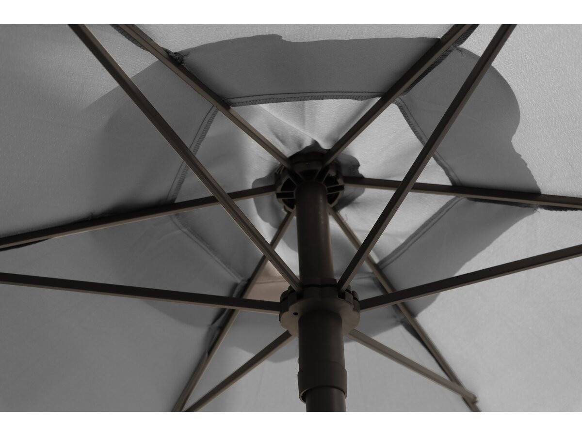 Habitat Et Jardin - Table Et Chaises De Jardin Avec Parasol En Métal "convivia" - 6 Places - Gris Clair -habitat Et Jardin - Image 4
