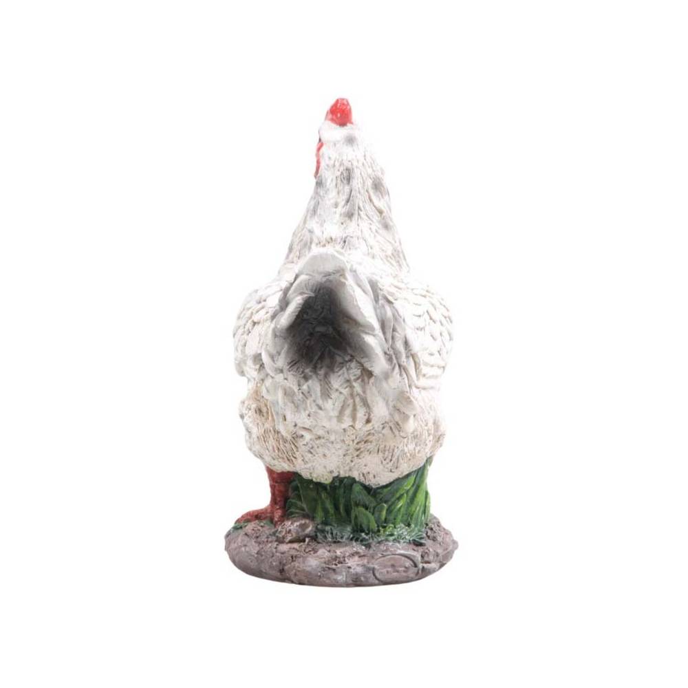 Farmwood Animals - Petite poule en résine 12 x 8 x 16 cm Blanc Farmwood Animals - Image 2
