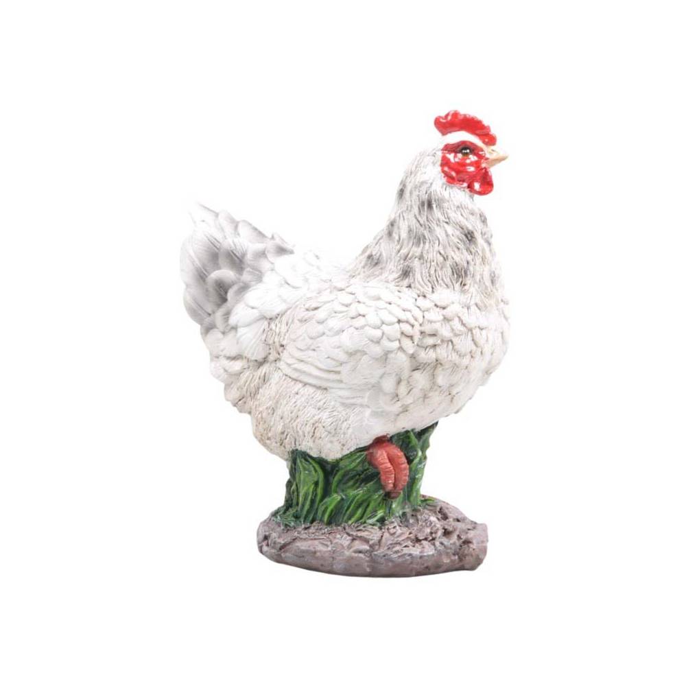 Farmwood Animals - Petite poule en résine 12 x 8 x 16 cm Blanc Farmwood Animals - Image 3