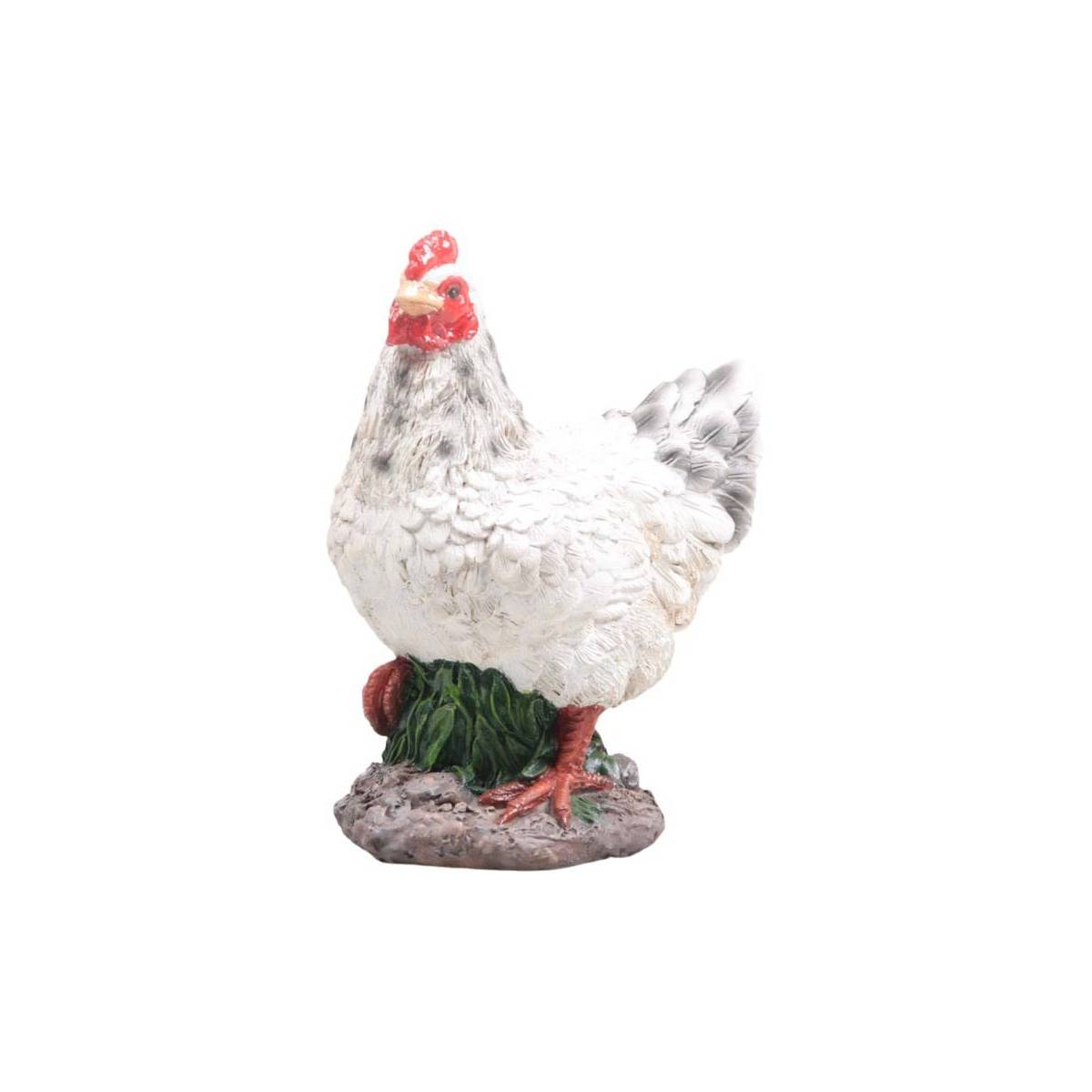 Farmwood Animals - Petite poule en résine 12 x 8 x 16 cm Blanc Farmwood Animals - Image 1