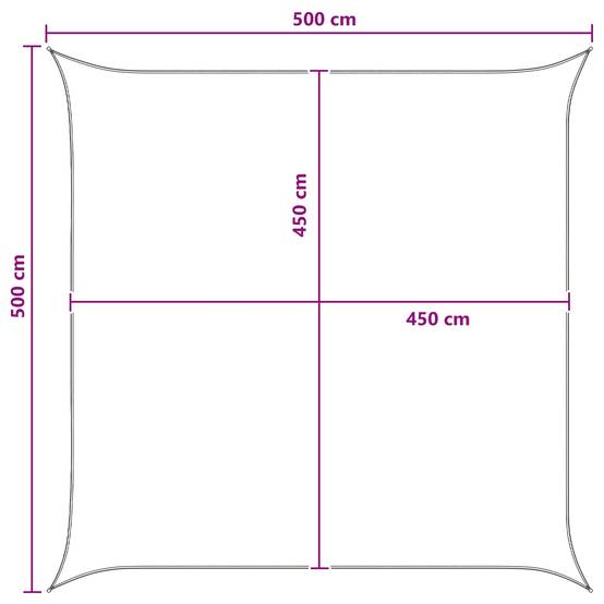 Voile d'ombrage HDPE bleu et blanc 500 x 500 cm - PANGIVO - Image 7