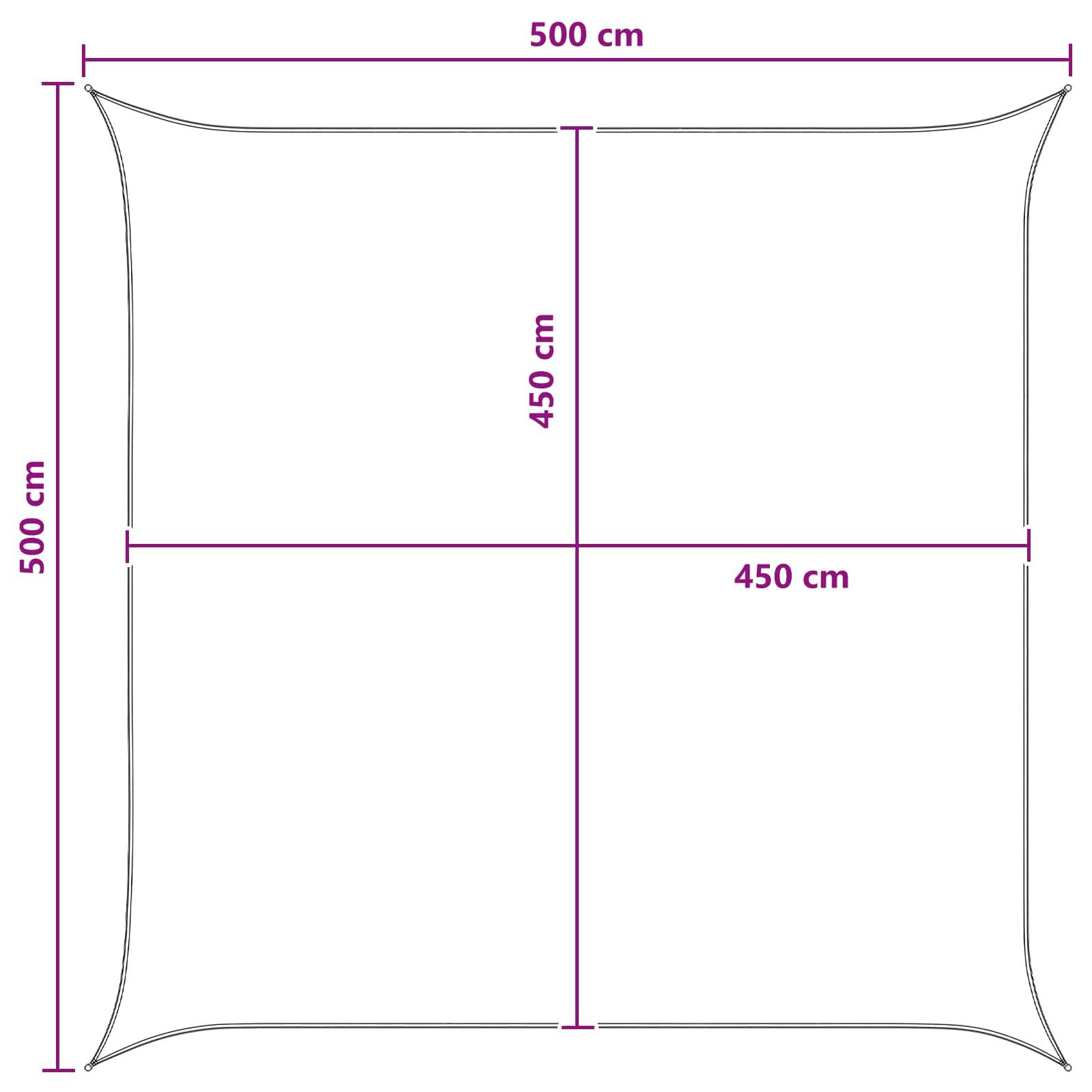 Voile d'ombrage HDPE bleu et blanc 500 x 500 cm - PANGIVO - Image 7