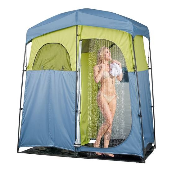 Vevor - VEVOR Tente de douche portable 2 personnes, 2 compartiments, tissu Oxford 150D, UPF 50, PU2000 mm, sac de douche et accessoires inclus. - Image 1