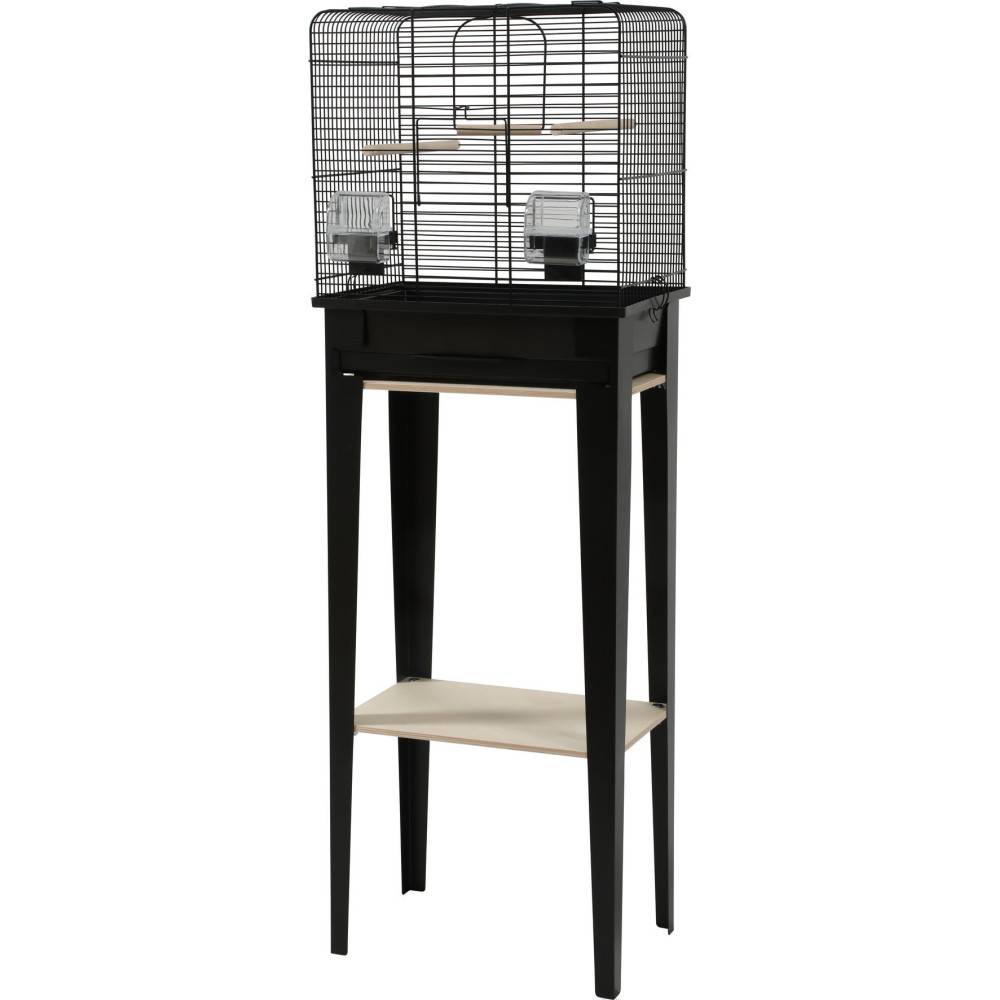 Zolux - zolux - Cage et meuble CHIC LOFT taille S 38 x 24,5 x hauteur 113cm couleur noir - Image 1