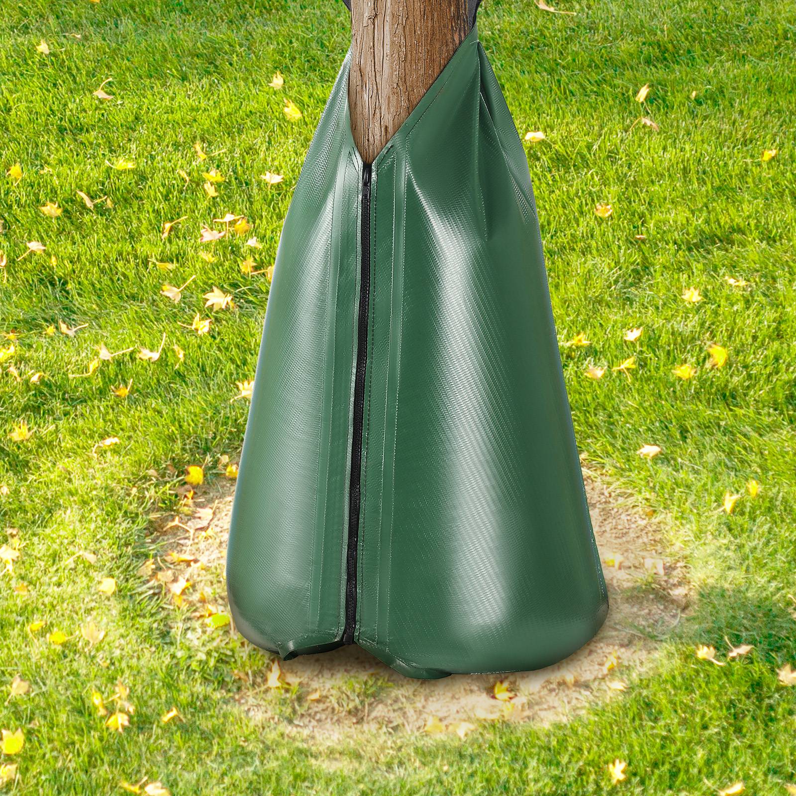 VEVOR Sac arrosage arbres 3pcs, 75.7L, goutte à goutte, fermeture. - Image 8