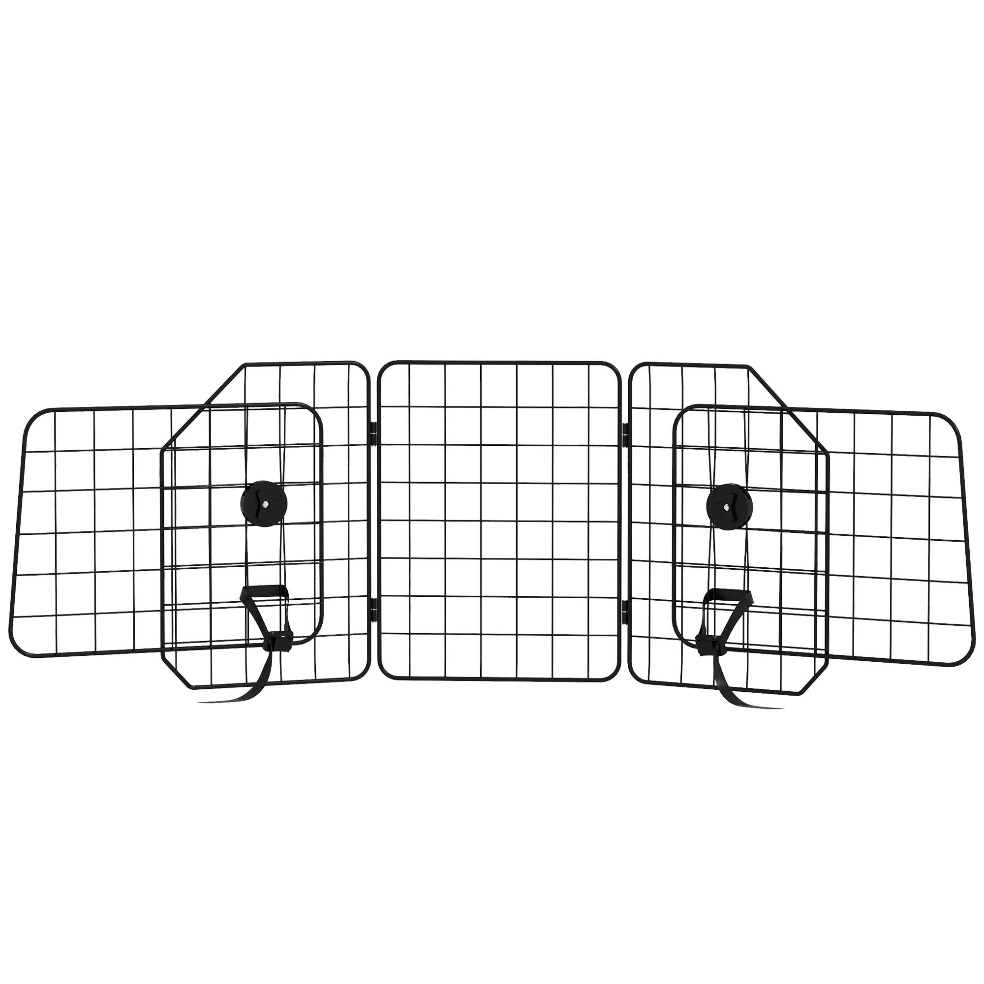 Sans Marque - Grille séparation voiture chien pliable largeur ajustable 93-150 cm barrière chien universelle noir - Image 2