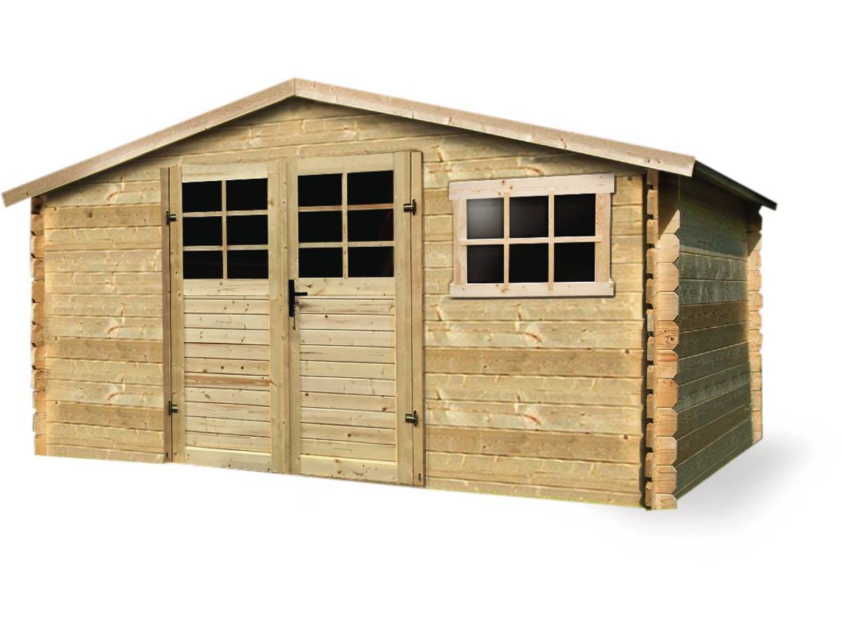 Habitat Et Jardin - Abri Jardin Bois Traditionnel - 11.56 M2 - 388 X 298 X 218 Cm - 28mm -solid - Image 1