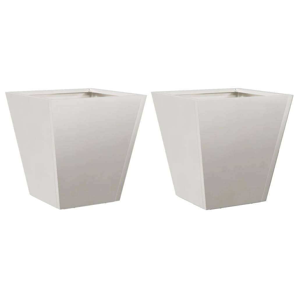 Vidaxl - Jardinières 2 pcs-Pot de fleur-Bac à fleurs 30x30x30 cm acier inoxydable 180593 - Image 2