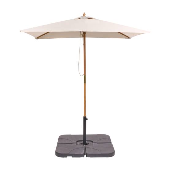 Parasol droit Tissu Beige clair FLAMENCO - Beliani - Image 3