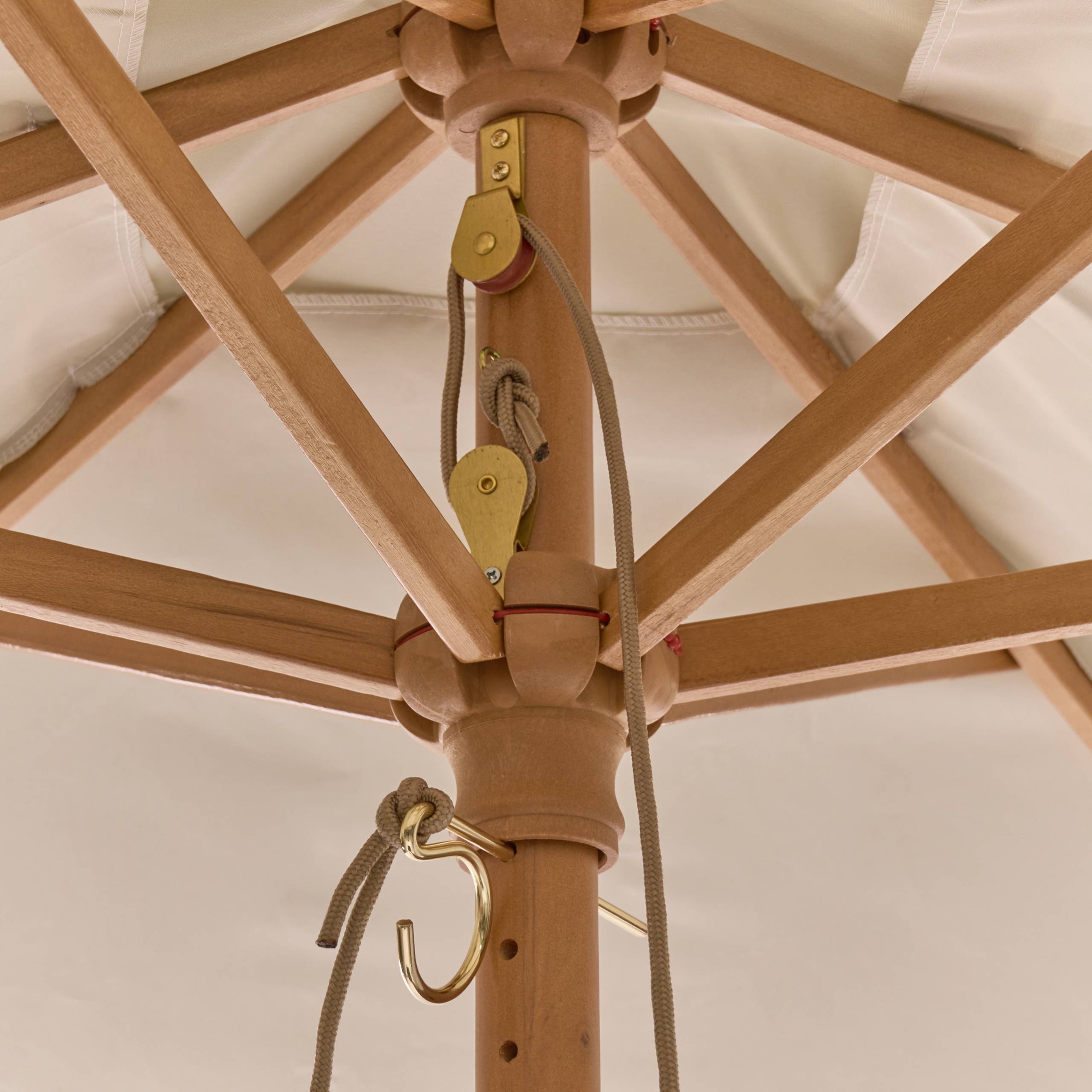 Parasol droit Tissu Beige clair FLAMENCO - Beliani - Image 6