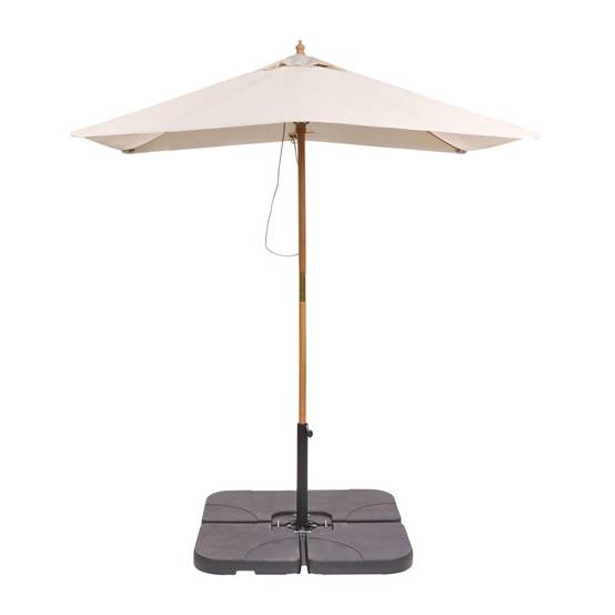 Parasol droit Tissu Beige clair FLAMENCO - Beliani - Image 4