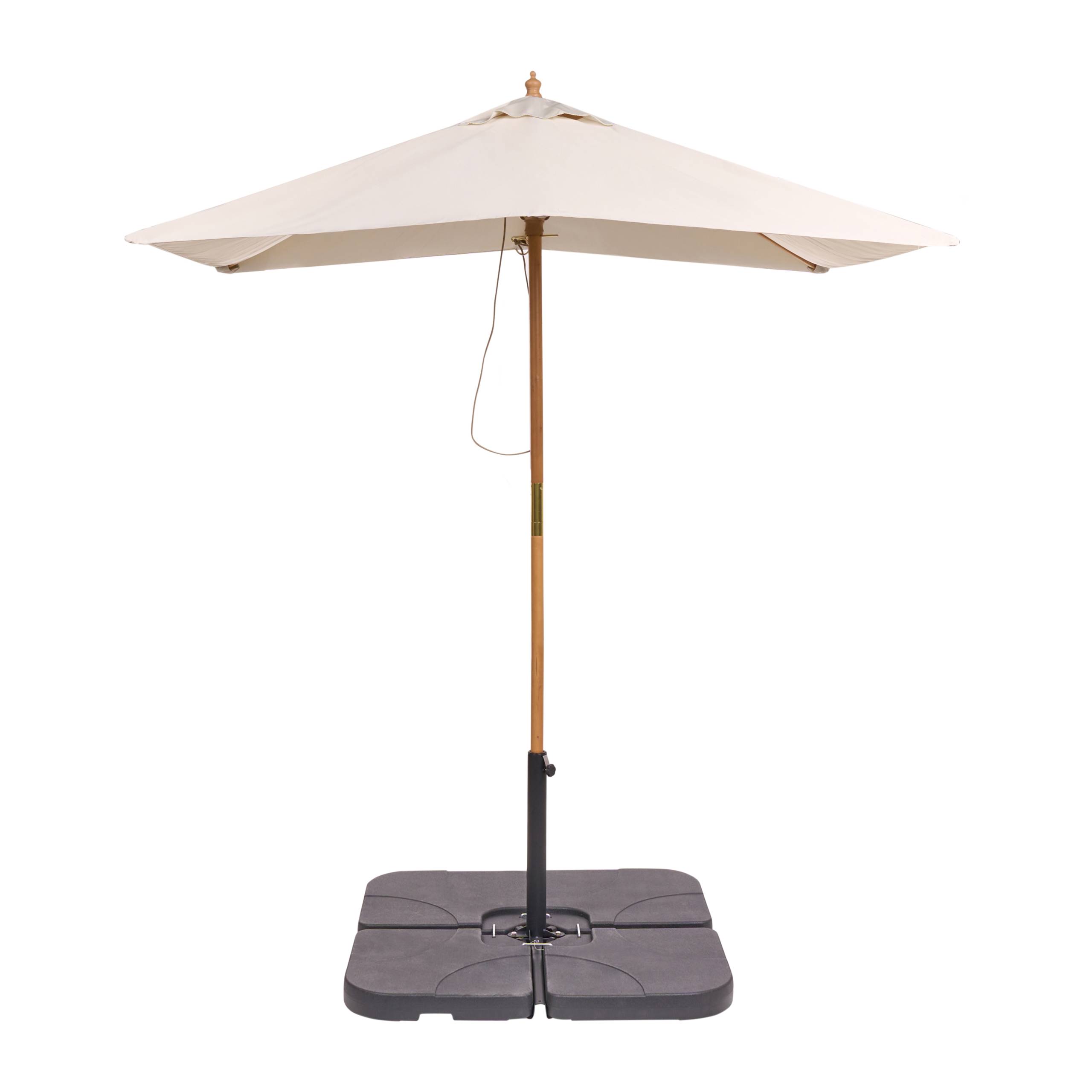 Parasol droit Tissu Beige clair FLAMENCO - Beliani - Image 4