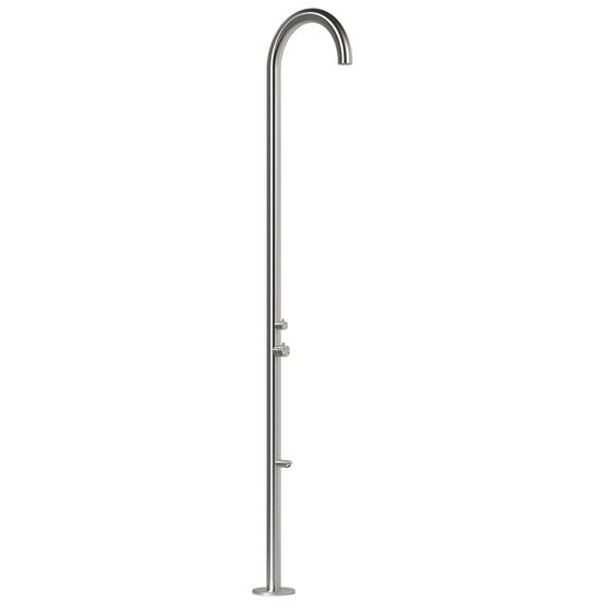 Douche piscine inox 316L couleur inox raccordement eau froidechaude - Image 2