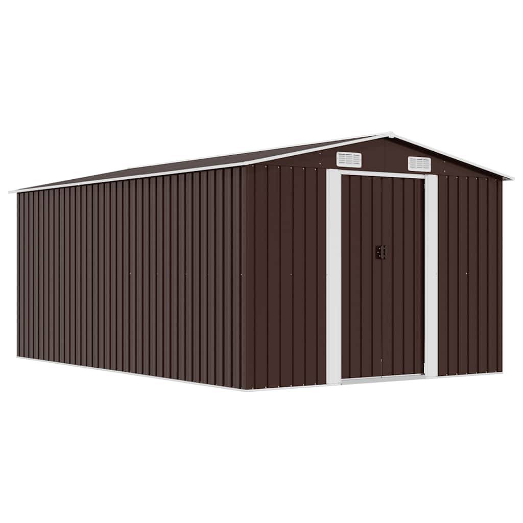 Vidaxl - Abri de jardin 257x392x181 cm Métal Marron vidaXL 143347 - Image 1