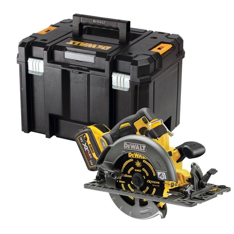 Scie circulaire 54V XR Brushless Ø190 mm (compatible rail de guidage) - DEWALT - sans batterie ni chargeur - coffret TSTAK - DCS579NT-XJ - Image 1