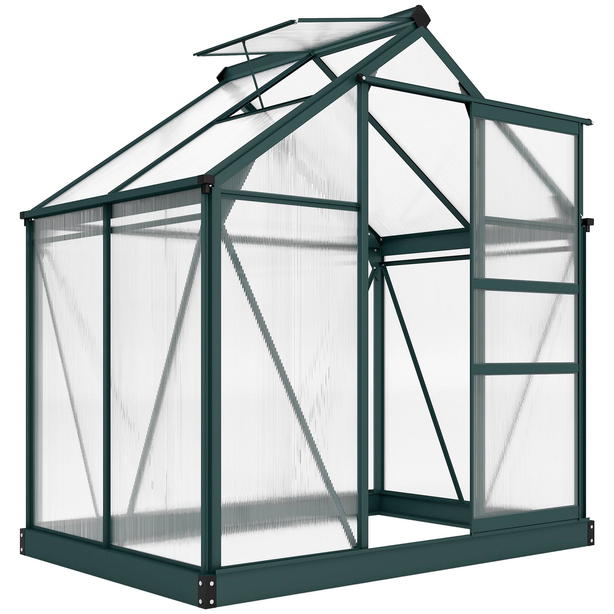 Serre de jardin polycarbonate pour hivernage isolation thermique 190x132cm - ComfortXL Outdoor Living - Image 1