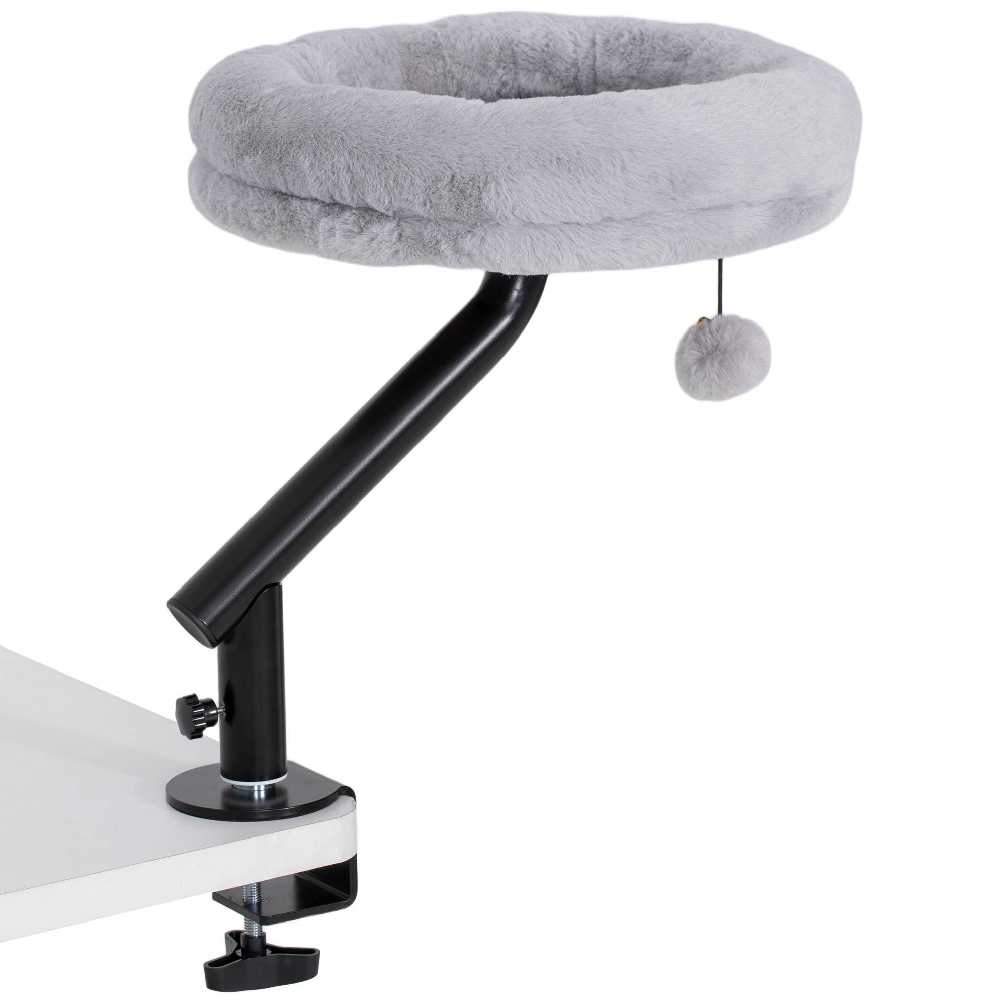 ComfortXL - Lit de bureau pour chat acier 35x35x48 cm gris fenêtre réglable 360° et lavable - ComfortXL Outdoor Living - Image 1