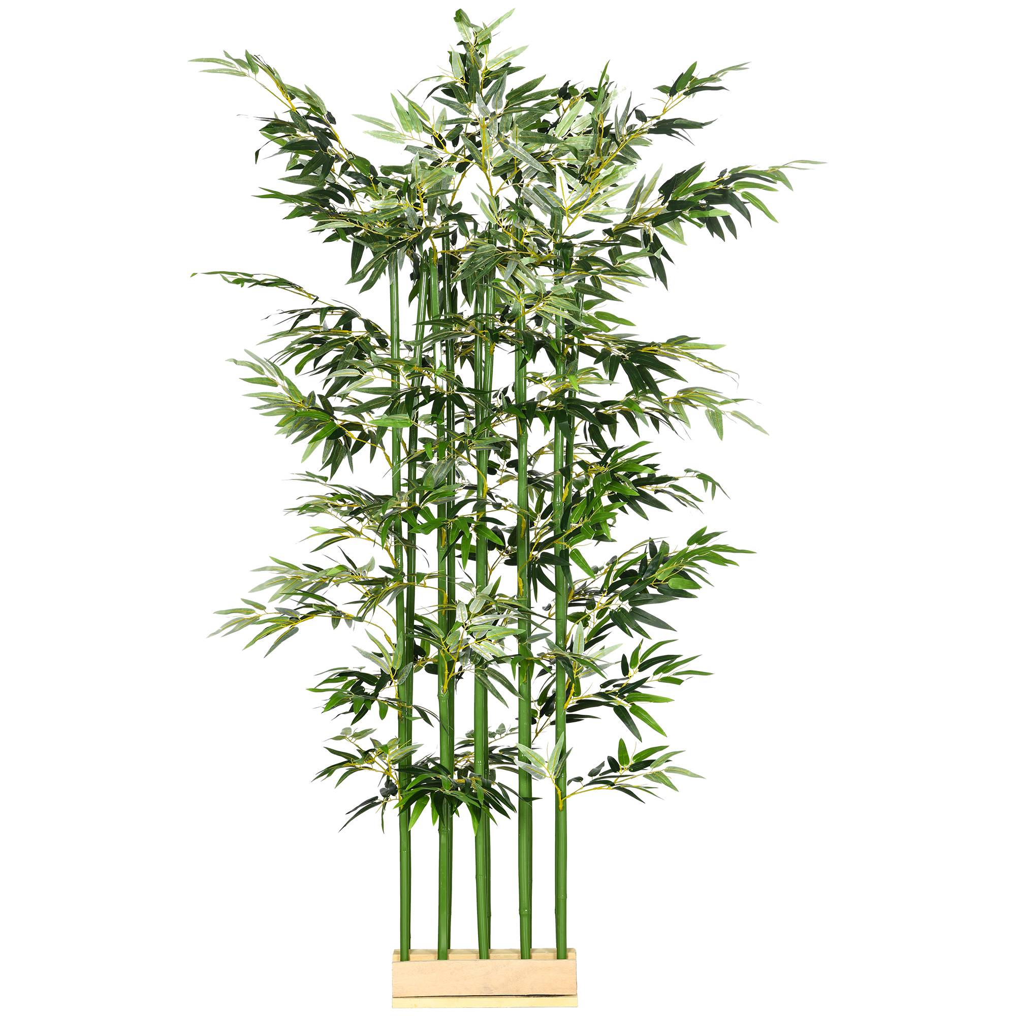 Bambou artificiel, plante artificielle décorative, aspect réaliste, facile d'entretien, pour la maison, 180 cm de haut, vert - Image 2