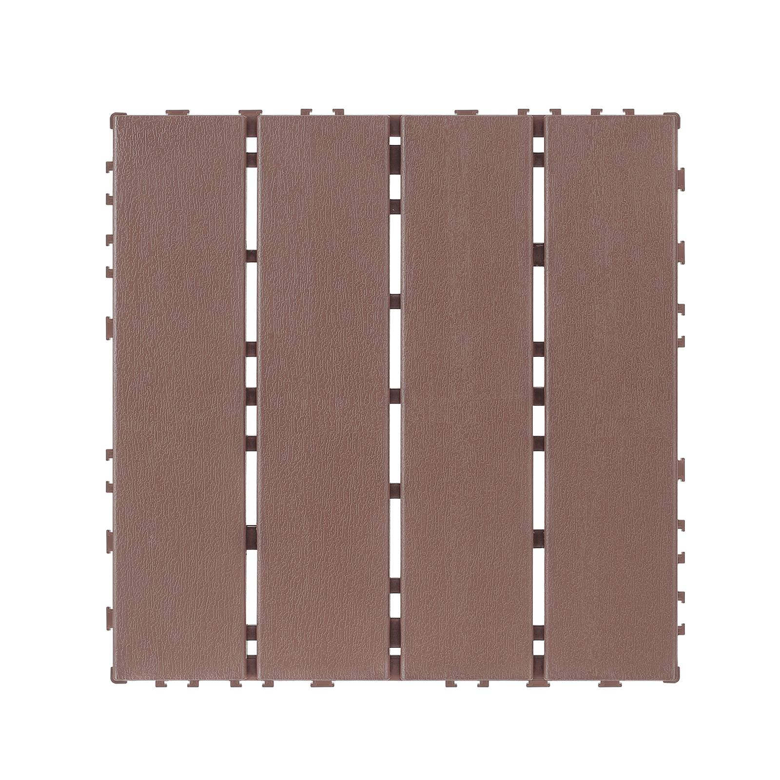 Dalles de Terrasse Clipsables PP Balcon Jardin Imperméable 30,5x30,5cm Marron Lot 44 - ComfortXL Outdoor Living - Image 3