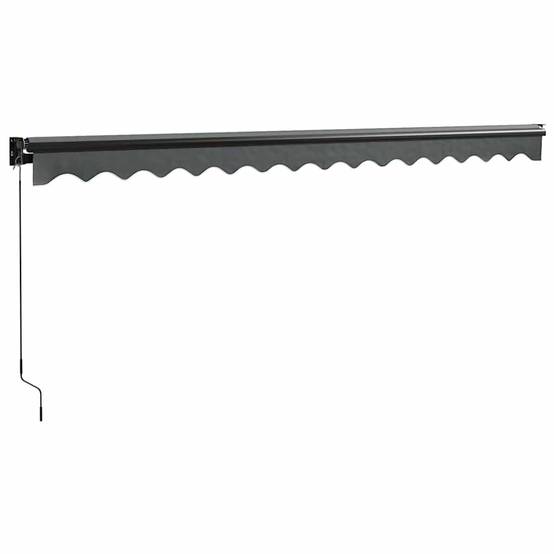 Grand auvent rétractable mural aluminium terrasse bouclier soleil anthracite 4,5x3 m - ComfortXL Outdoor Living - Image 6