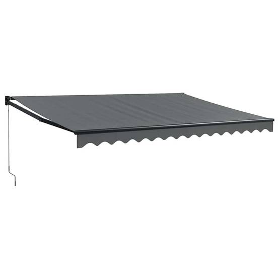 Grand auvent rétractable mural aluminium terrasse bouclier soleil anthracite 4,5x3 m - ComfortXL Outdoor Living - Image 2