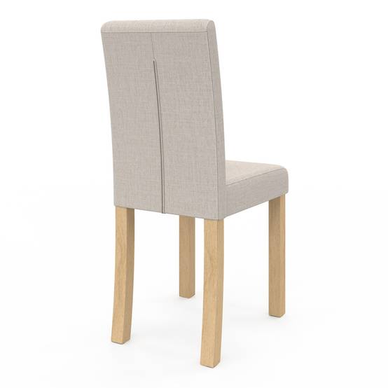 Lot de 4 chaises POLGA capitonnées beiges pour salle à manger - Image 5