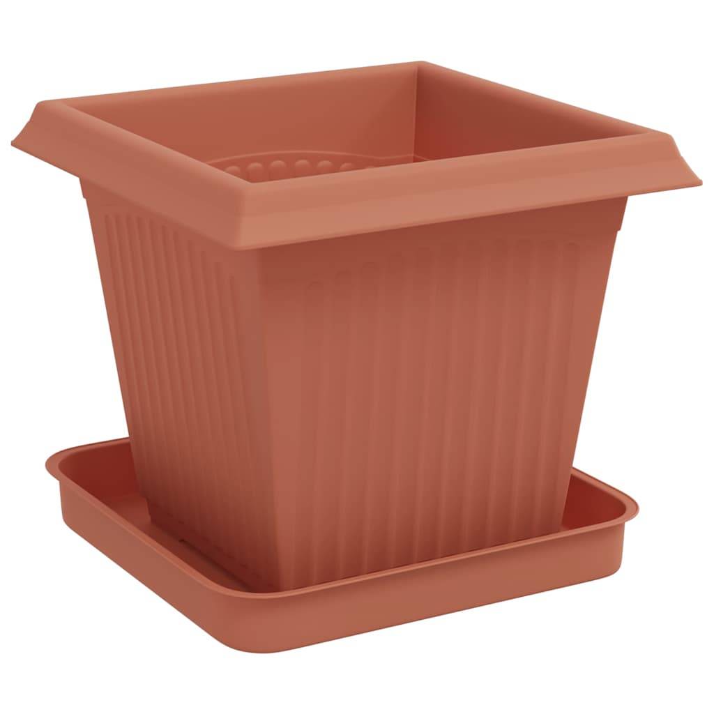 Vidaxl - Pots de plantes 24 pc Rouge brique Plastique vidaXL 3403304 - Image 6